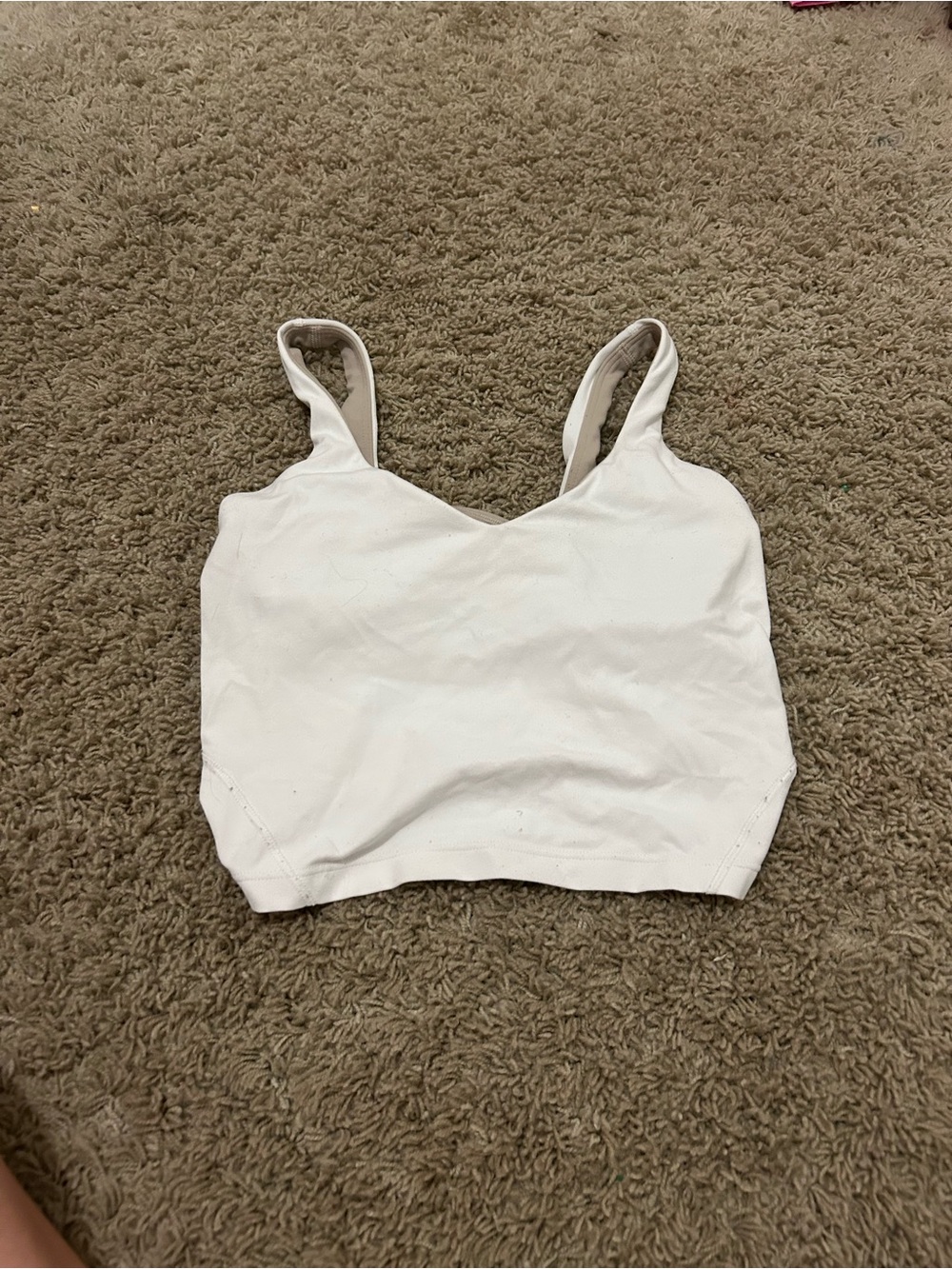 lululemon athletica White Cropped Tank Bralette